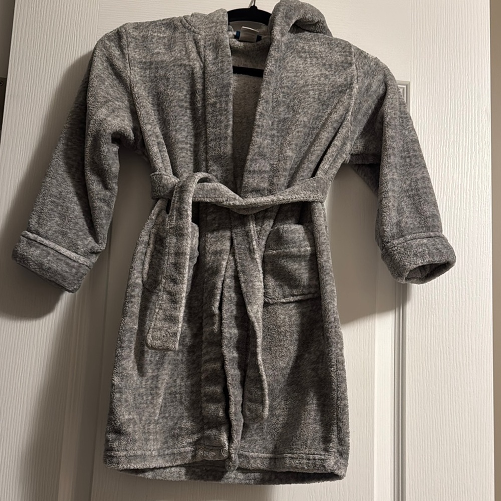 Pekkle Cozy Gray Kids Bathrobe